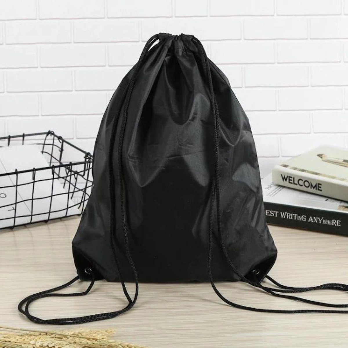 Merkloos Gymtas Met Rijgkoord - Nylon Rugzakjes – Nylon Rugzak – Geel 7 Merkloos Gymtas Met Rijgkoord - Nylon Rugzakjes – Nylon Rugzak – Geel - Afbeelding 7