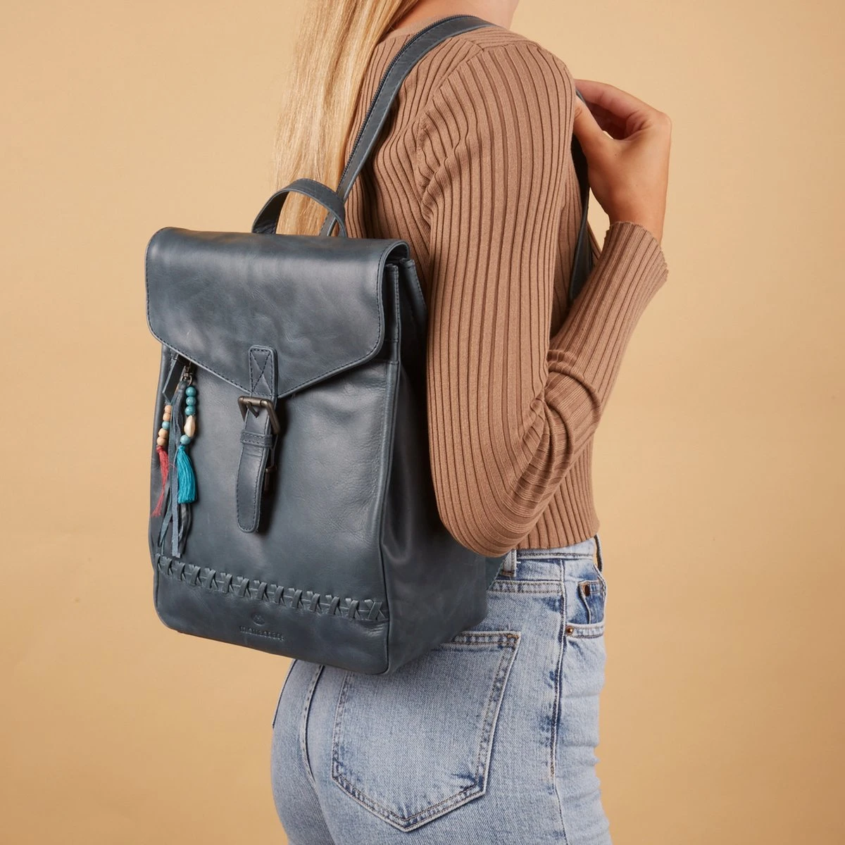 Micmacbags Friendship Rugzak - Jeansblauw 9 Micmacbags Friendship Rugzak - Jeansblauw - Afbeelding 9