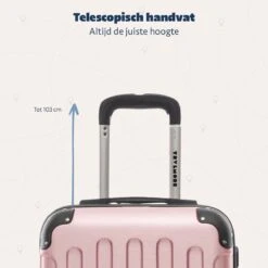 TRVLMORE Koffer - Handbagage - 54x36x20cm - 38L - Roségoud -Kofferland Goedkope Winkel 1200x1200 132