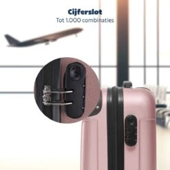 TRVLMORE Koffer - Handbagage - 54x36x20cm - 38L - Roségoud -Kofferland Goedkope Winkel 1200x1200 133