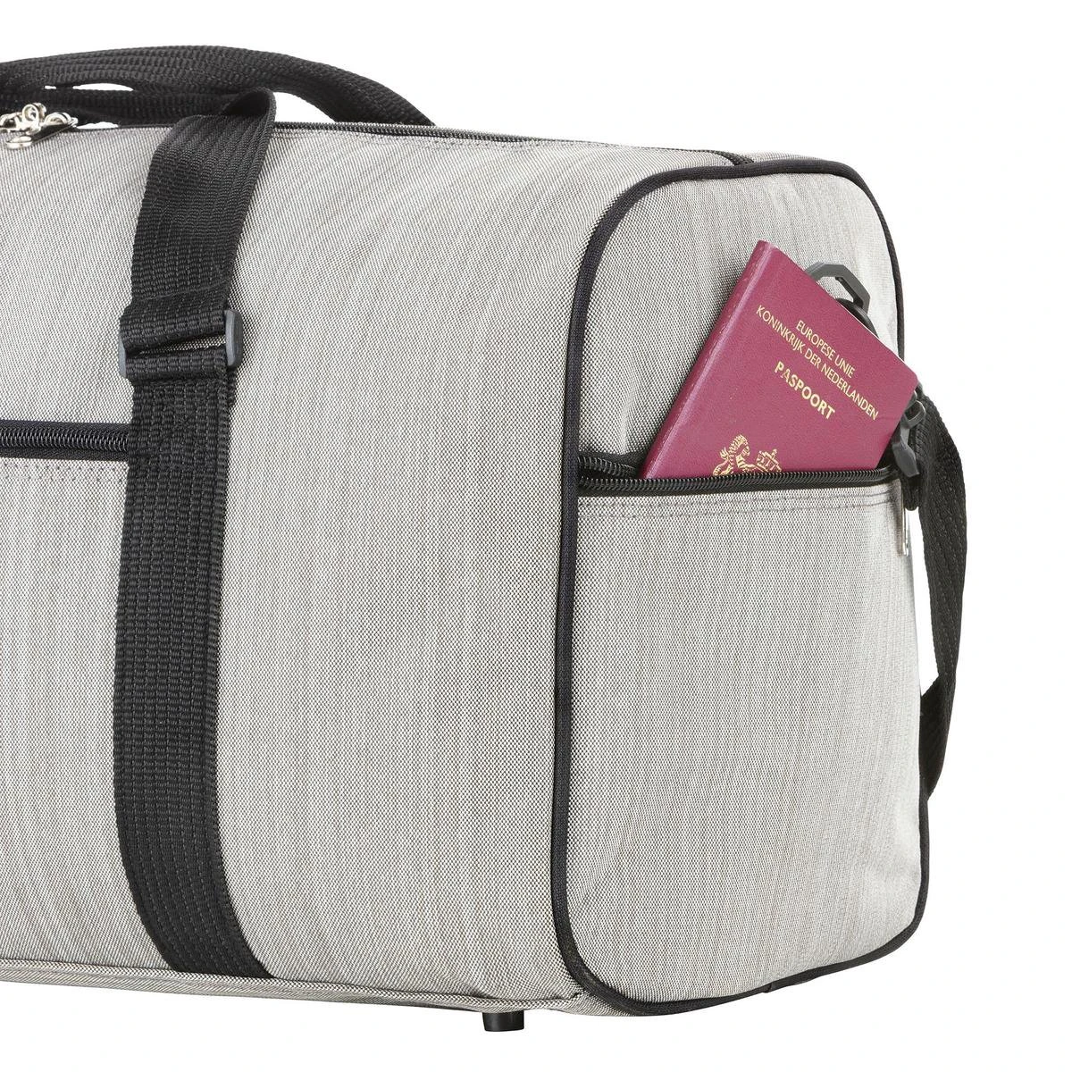 TravelZ Hipster Reistas | 36 Liter Compacte Weekendtas | 53 X 28 X 24cm | Grijs 5 TravelZ Hipster Reistas | 36 Liter Compacte Weekendtas | 53 X 28 X 24cm | Grijs - Afbeelding 5