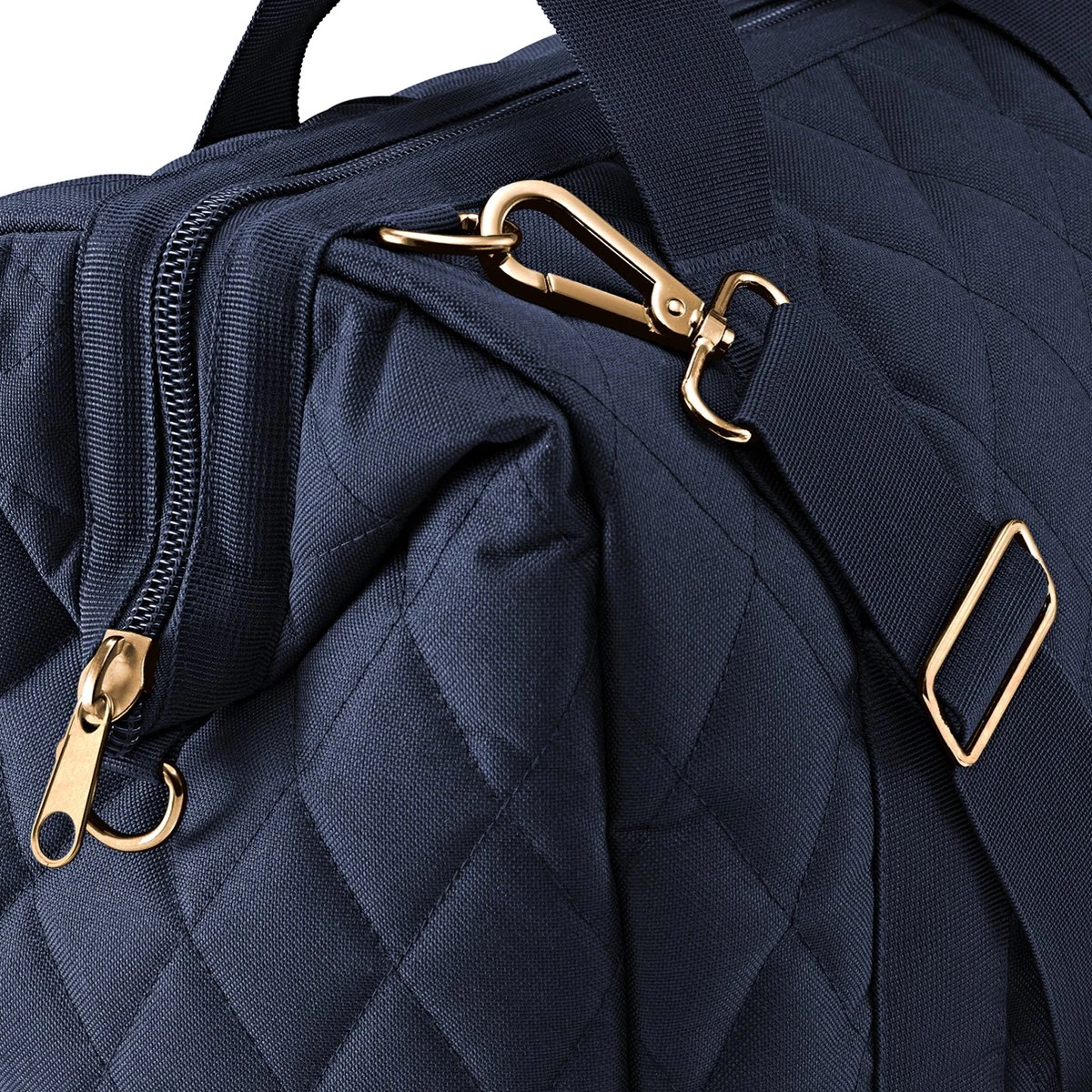 Reisenthel Allrounder L Reistas Sporttas - 30L - Rhombus Midnight Gold Blauw 4 Reisenthel Allrounder L Reistas Sporttas - 30L - Rhombus Midnight Gold Blauw - Afbeelding 4