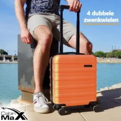 CabinMax Handbagage Koffer - Trolley 30L - Harde Reiskoffer - 45x36x20cm - Lichtgewicht - Groot Capaciteit - Oranje 12 CabinMax Handbagage Koffer - Trolley 30L - Harde Reiskoffer - 45x36x20cm - Lichtgewicht - Groot Capaciteit - Oranje -Kofferland Goedkope Winkel 1200x1200 171