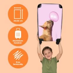 NoBoringSuitcases.com® Kinderkoffer - Hond - Dieren - Kauwgom - Roze - Kinderen - Trolley Kinderen - Past Binnen 55x40x20 Cm En 55x35x25 Cm - Reiskoffer Met Wielen - Koffertje 14 NoBoringSuitcases.com® Kinderkoffer - Hond - Dieren - Kauwgom - Roze - Kinderen - Trolley Kinderen - Past Binnen 55x40x20 Cm En 55x35x25 Cm - Reiskoffer Met Wielen - Koffertje -Kofferland Goedkope Winkel 1200x1200 378