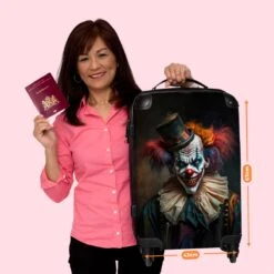 NoBoringSuitcases.com® Koffer Groot - Clown - Hoed - Kraag - Portret - Killer Clown - Trolley Koffer Met TSA-slot - Met Wielen - 90 Liter - Reiskoffer - 66 Cm 14 NoBoringSuitcases.com® Koffer Groot - Clown - Hoed - Kraag - Portret - Killer Clown - Trolley Koffer Met TSA-slot - Met Wielen - 90 Liter - Reiskoffer - 66 Cm -Kofferland Goedkope Winkel 1200x1200 5