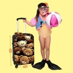 NoBoringSuitcases.com® Koffer Groot - Teddybeer - Knuffel - Bruin - Beer - Trolley Koffer Met TSA-slot - Met Wielen - 90 Liter - Reiskoffer - 66 Cm -Kofferland Goedkope Winkel 1200x1200 501