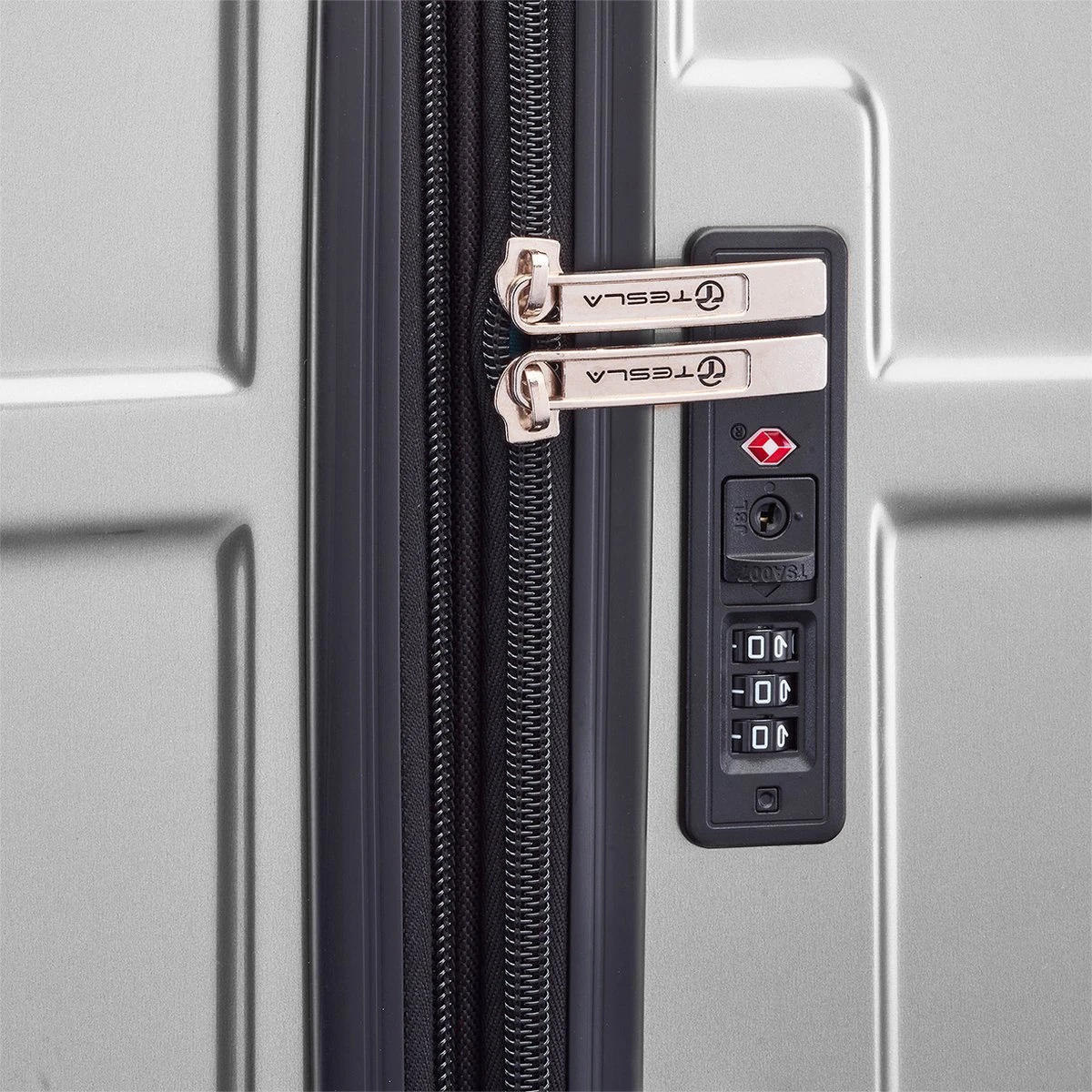 Tesla PC - Reiskoffer - 75 Cm - 4 Wielen - Zilver 6 Tesla PC - Reiskoffer - 75 Cm - 4 Wielen - Zilver - Afbeelding 6