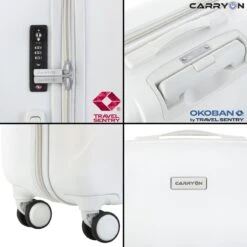 CarryOn Skyhopper Reiskoffer - 78cm TSA Trolley Met OKOBAN - Dubbele Wielen - Wit -Kofferland Goedkope Winkel 1200x1200 618