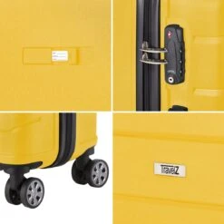 TravelZ Big Bars Kofferset - Trolleyset TSA 2-delig - Handbagage En Groot - Geel -Kofferland Goedkope Winkel 1200x1200 699