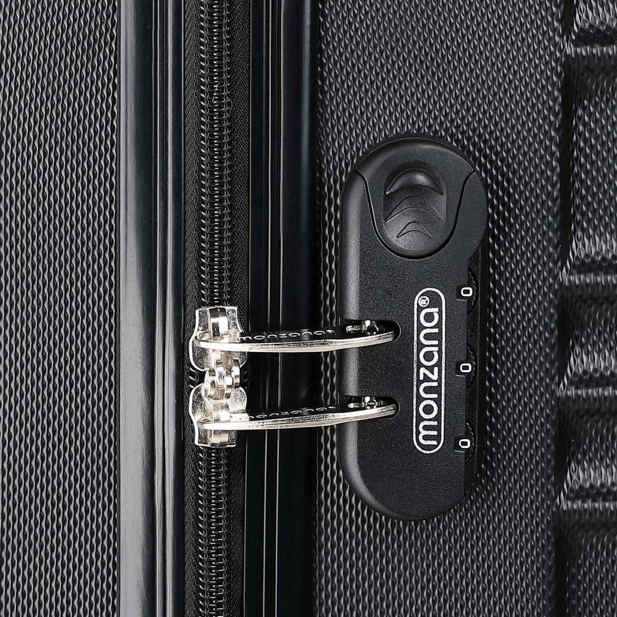 Monzana Kofferset - 4 Stuks S M L XL Met Wielen Cijferslot - Zwart 3 Monzana Kofferset - 4 Stuks S M L XL Met Wielen Cijferslot - Zwart - Afbeelding 3