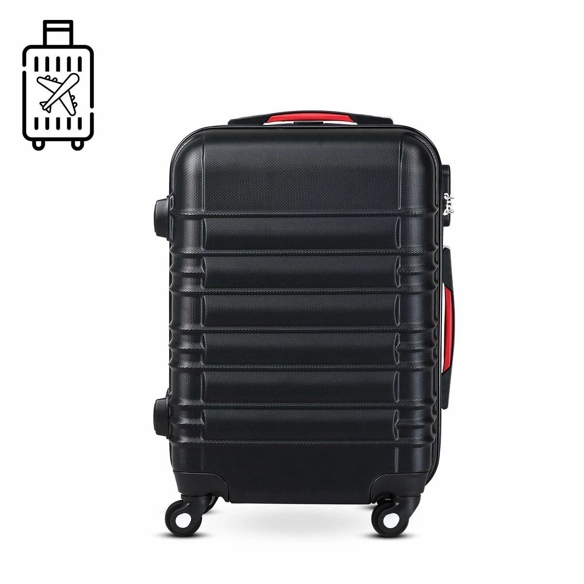 Monzana Kofferset - 4 Stuks S M L XL Met Wielen Cijferslot - Zwart 10 Monzana Kofferset - 4 Stuks S M L XL Met Wielen Cijferslot - Zwart - Afbeelding 10