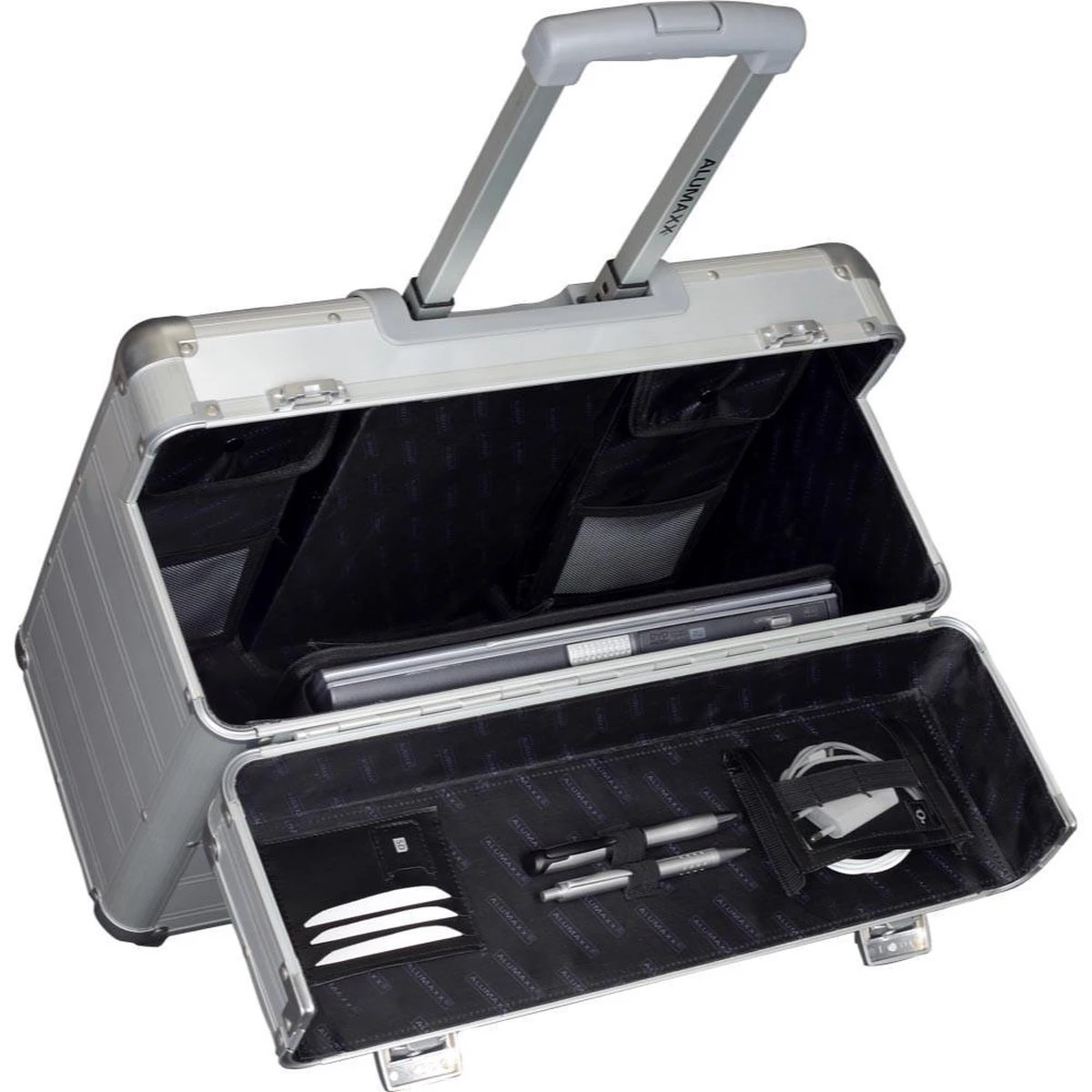 Trolley Pilotenkoffer Alumaxx - DISCOVERY Aluminium Mat Zwart 2 Trolley Pilotenkoffer Alumaxx - DISCOVERY Aluminium Mat Zwart - Afbeelding 2