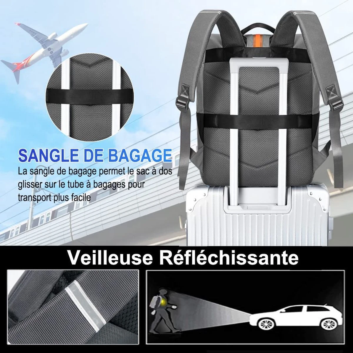 Rugzak Voor Dames En Meisjes, Waterdichte Retro Laptoprugzak Met 15,6 Inch Laptopvak, Modieuze Rugzak, Schoolrugzak Voor Business, Reizen, Vrije Tijd, Werk, School, Werk, Grijs 6 Rugzak Voor Dames En Meisjes, Waterdichte Retro Laptoprugzak Met 15,6 Inch Laptopvak, Modieuze Rugzak, Schoolrugzak Voor Business, Reizen, Vrije Tijd, Werk, School, Werk, Grijs - Afbeelding 6