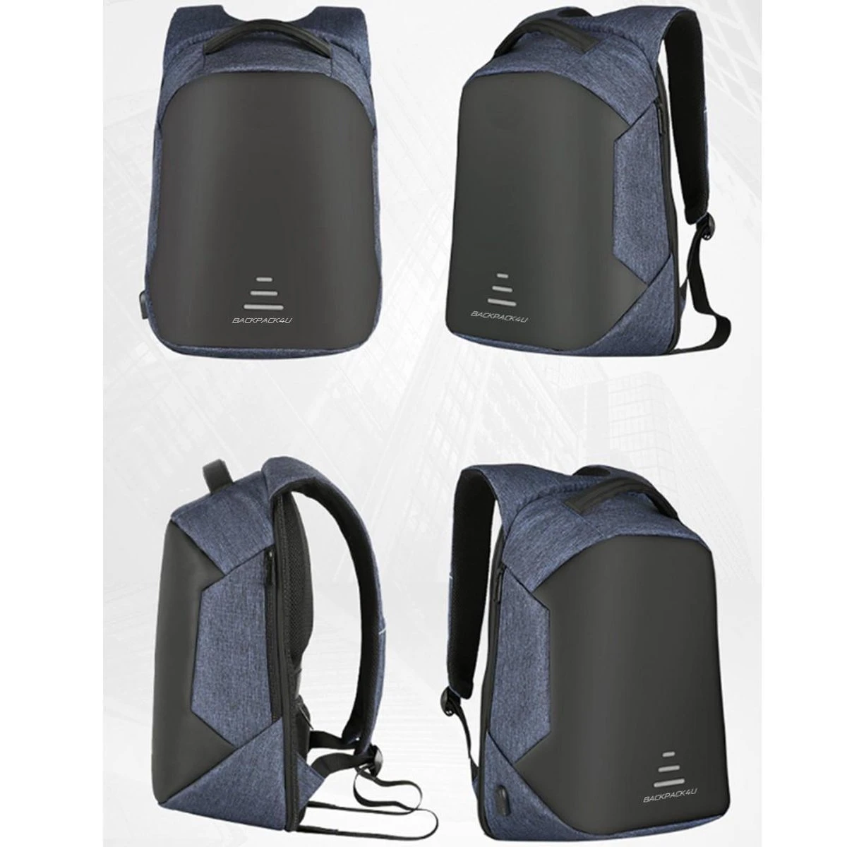 Rugzak - Anti Theft - Anti-diefstal - 32 Liter - Geschikt Voor Laptop - Blauw - Schooltas 2 Rugzak - Anti Theft - Anti-diefstal - 32 Liter - Geschikt Voor Laptop - Blauw - Schooltas - Afbeelding 2