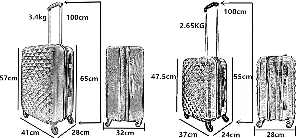 SB Travelbags Kofferset - 2 Delige 'Expandable' Koffer - Roze - 65cm/55cm 10 SB Travelbags Kofferset - 2 Delige 'Expandable' Koffer - Roze - 65cm/55cm - Afbeelding 10