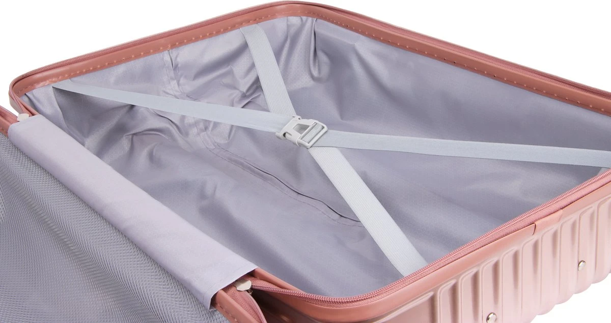 Royal Swiss - Reis Koffer - 76cm - Cijferslot- Lichtgewicht Koffer - 4 Wielen - Rose Gold 9 Royal Swiss - Reis Koffer - 76cm - Cijferslot- Lichtgewicht Koffer - 4 Wielen - Rose Gold - Afbeelding 9