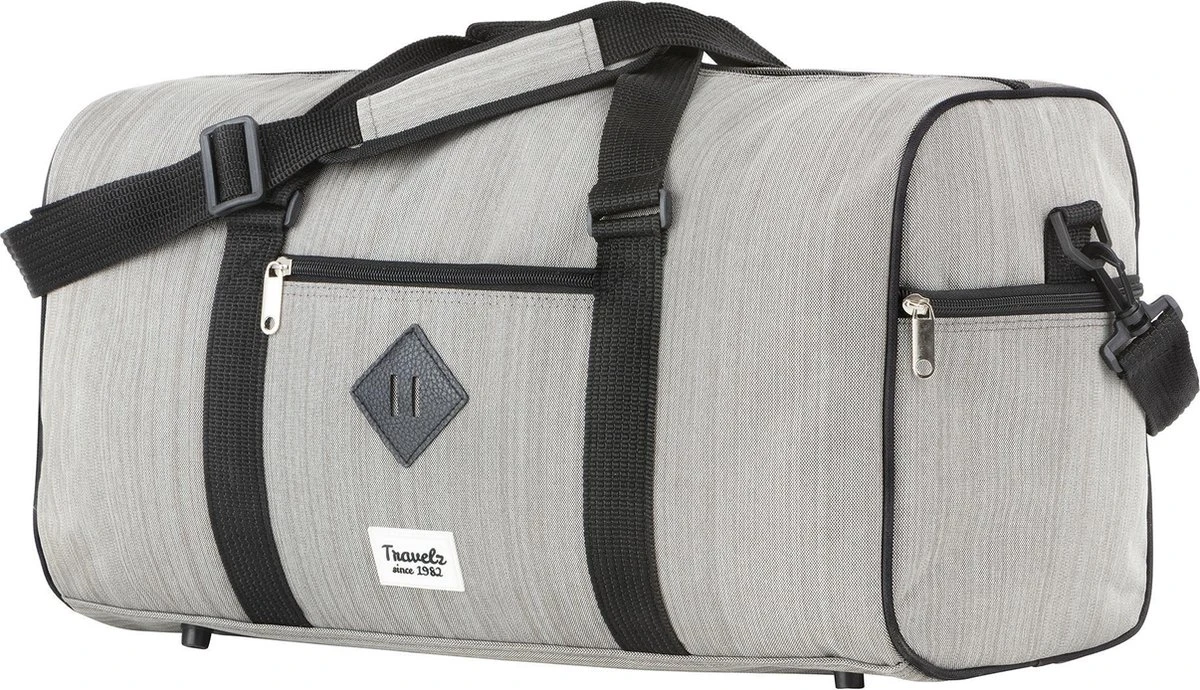 TravelZ Hipster Reistas | 36 Liter Compacte Weekendtas | 53 X 28 X 24cm | Grijs 1 TravelZ Hipster Reistas | 36 Liter Compacte Weekendtas | 53 X 28 X 24cm | Grijs
