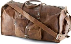 Duffeltas Weekendtas 50 X 24 X 24 Cm - Echte Leder - Cognac Bruin Leder – Reistas - Sporttas 14 Duffeltas Weekendtas 50 X 24 X 24 Cm - Echte Leder - Cognac Bruin Leder – Reistas - Sporttas -Kofferland Goedkope Winkel 1200x743