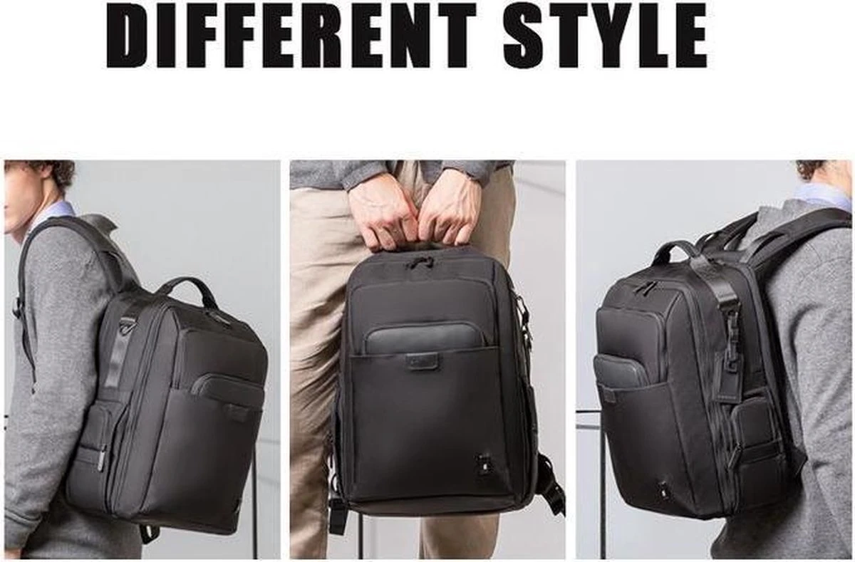 Bange Rugtas - 15,6 Inch - Laptop Rugzak - Waterafstotend - Zwart - Incl. Smart Thermosfles 11 Bange Rugtas - 15,6 Inch - Laptop Rugzak - Waterafstotend - Zwart - Incl. Smart Thermosfles - Afbeelding 11