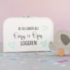 Merkloos ByMi |Koffertje Ik Ga Lekker Logeren Bij Opa En Oma| Aankondiging| Zwangerschap| Kraam Cadeau| Zwanger| Gepersonaliseerd