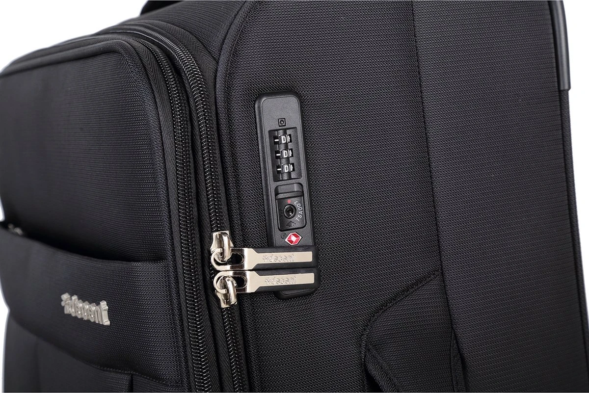 Decent D-Upright Large Koffer - 76 Cm Expandable - TSA Slot - Zwart 12 Decent D-Upright Large Koffer - 76 Cm Expandable - TSA Slot - Zwart - Afbeelding 12