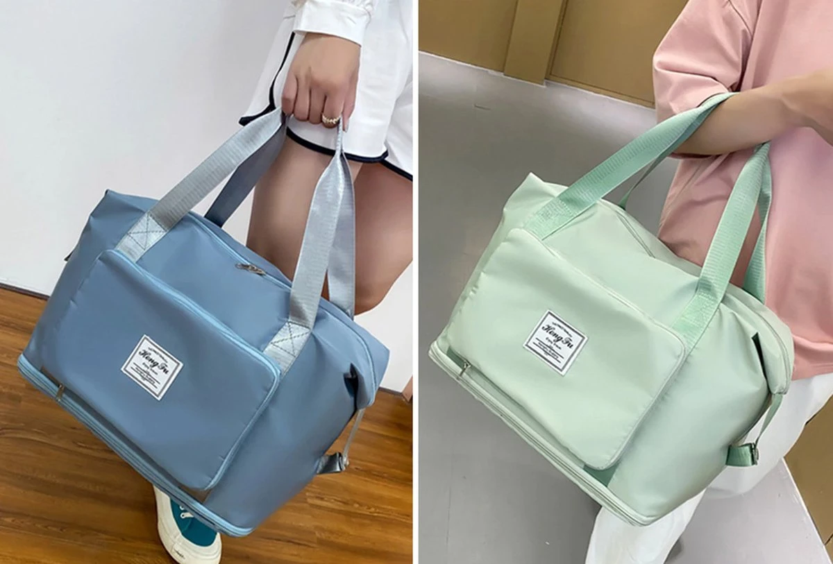 Merkloos Opvouwbare Handbagage Reistas – Opvouwbaar Tot 28 X 18 Cm – Wijnrood 6 Merkloos Opvouwbare Handbagage Reistas – Opvouwbaar Tot 28 X 18 Cm – Wijnrood - Afbeelding 6