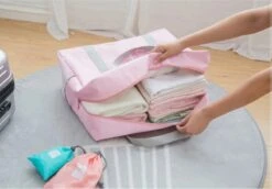 Merkloos Opvouwbare Reistas Beige - Opbergtas - Weekendtas - Reistas Voor Handbagage - Opvouwbare Reistassen Dames - Reistas Voor Op Koffer - Dames Tas - Damestas - Tas Voor Reizen - Sporttas -Kofferland Goedkope Winkel 1200x834 4