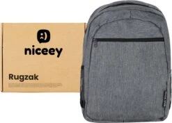 Niceey Rugzak - 20L - 16 Inch - Laptop Rugtas - Waterafstotend - Grijs -Kofferland Goedkope Winkel 1200x859 1
