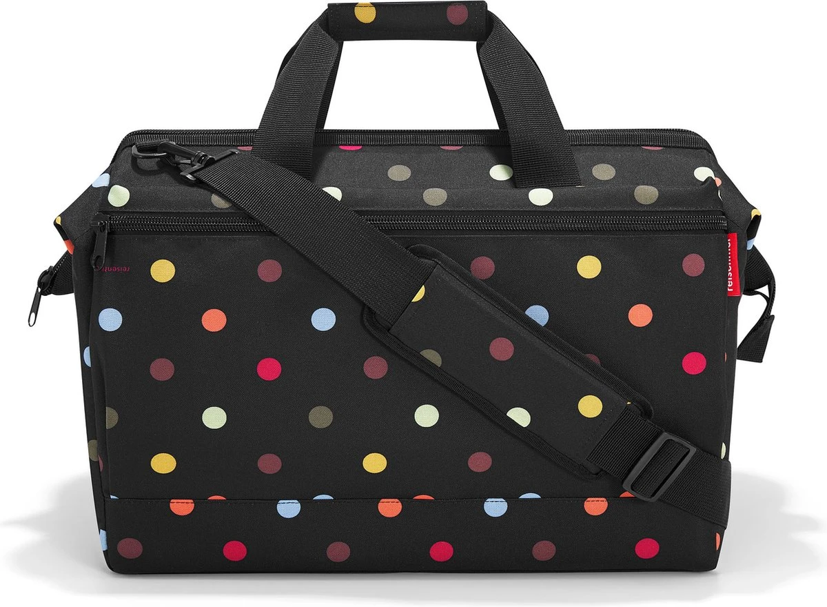 Reisenthel Allrounder L Pocket Reistas - 32L - Dots Zwart 2 Reisenthel Allrounder L Pocket Reistas - 32L - Dots Zwart - Afbeelding 2