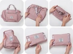 Merkloos Opvouwbare Handbagage Reistas – Opvouwbaar Tot 28 X 18 Cm – Lichtgroen -Kofferland Goedkope Winkel 1200x883 1