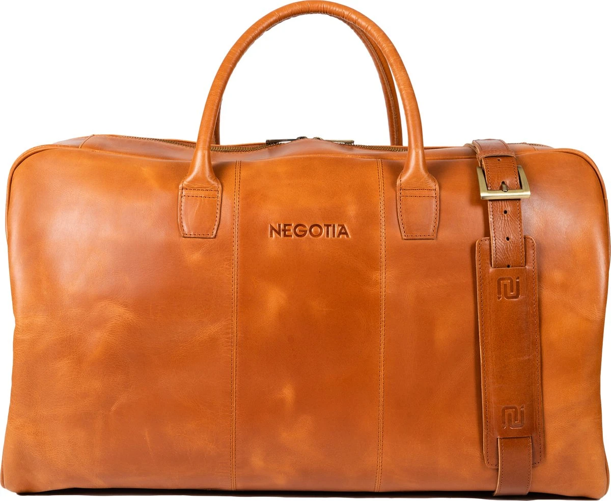 NEGOTIA Delta - Leren Weekendtas - Leren Reistas - Duffel Bag - 100% Luxe Top-Grain Leer - Bruin 1 NEGOTIA Delta - Leren Weekendtas - Leren Reistas - Duffel Bag - 100% Luxe Top-Grain Leer - Bruin