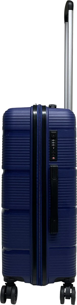 Benzi Izeda Middelgrote Koffer - 65 Cm - 65 Liter - Blauw 2 Benzi Izeda Middelgrote Koffer - 65 Cm - 65 Liter - Blauw - Afbeelding 2