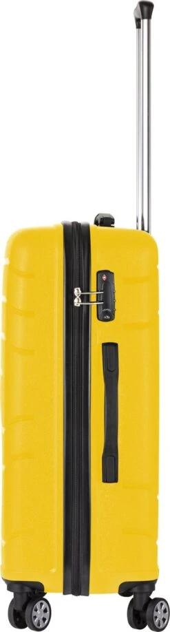TravelZ Big Bars Reiskoffer 68 Cm Met Dubbele Wielen - Trolley Koffer Met TSA-slot - Geel -Kofferland Goedkope Winkel 323x1200 1