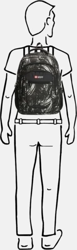 Enrico Benetti Santa Cruz 62038 Laptoprugzak 17" - Zwart Verenprint 17 Enrico Benetti Santa Cruz 62038 Laptoprugzak 17" - Zwart Verenprint -Kofferland Goedkope Winkel 370x1200