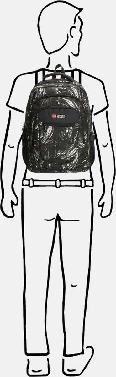 Enrico Benetti Santa Cruz 62038 Laptoprugzak 17" - Zwart Verenprint 9 Enrico Benetti Santa Cruz 62038 Laptoprugzak 17" - Zwart Verenprint - Afbeelding 9