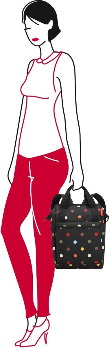 Reisenthel Allrounder R Schouder/ Rugtas - Maat R - 12L - Dots Zwart 6 Reisenthel Allrounder R Schouder/ Rugtas - Maat R - 12L - Dots Zwart - Afbeelding 6