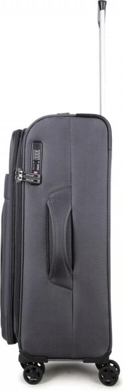 Decent D-Upright Large Koffer - 76 Cm Expandable - TSA Slot - Grijs -Kofferland Goedkope Winkel 380x1200