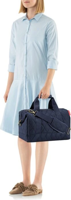 Reisenthel Allrounder M Reistas Sporttas - 18L - Rhombus Midnight Gold Blauw -Kofferland Goedkope Winkel 429x1200 2
