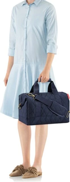 Reisenthel Allrounder M Reistas Sporttas - 18L - Rhombus Midnight Gold Blauw -Kofferland Goedkope Winkel 466x1200 2