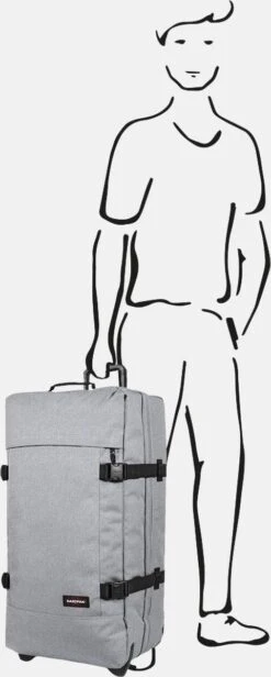 Eastpak TRANVERZ L Reiskoffer (79 X 40 X 33 Cm) - Sunday Grey -Kofferland Goedkope Winkel 481x1200 1