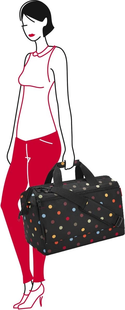 Reisenthel Allrounder L Pocket Reistas - 32L - Dots Zwart 4 Reisenthel Allrounder L Pocket Reistas - 32L - Dots Zwart - Afbeelding 4