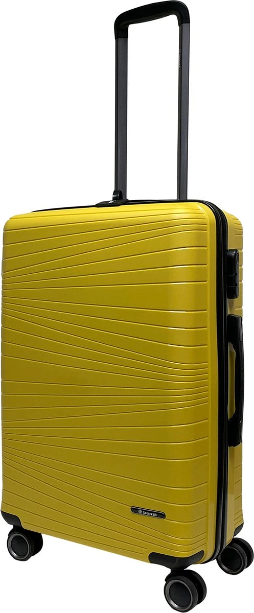 Benzi Barco Middelgrote Koffer - 65 Cm - 65 Liter - Geel 1 Benzi Barco Middelgrote Koffer - 65 Cm - 65 Liter - Geel