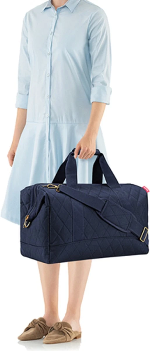 Reisenthel Allrounder L Reistas Sporttas - 30L - Rhombus Midnight Gold Blauw 8 Reisenthel Allrounder L Reistas Sporttas - 30L - Rhombus Midnight Gold Blauw - Afbeelding 8