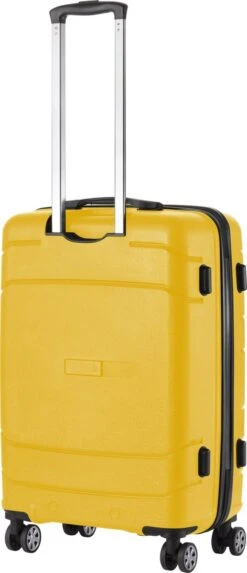 TravelZ Big Bars Reiskoffer 68 Cm Met Dubbele Wielen - Trolley Koffer Met TSA-slot - Geel -Kofferland Goedkope Winkel 517x1200 2