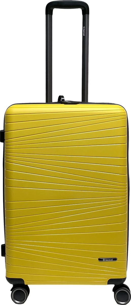 Benzi Barco Middelgrote Koffer - 65 Cm - 65 Liter - Geel 4 Benzi Barco Middelgrote Koffer - 65 Cm - 65 Liter - Geel - Afbeelding 4