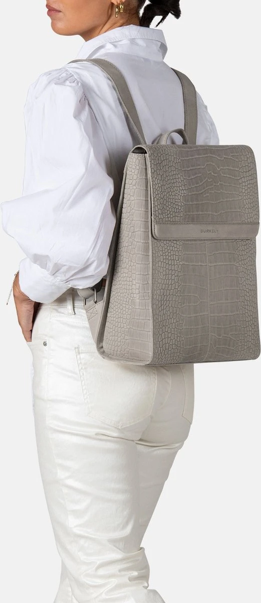 Burkely Casual Cayla Dames Rugtas 14" - Licht Grijs 5 Burkely Casual Cayla Dames Rugtas 14" - Licht Grijs - Afbeelding 5