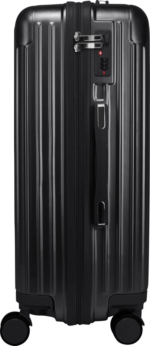 Royal Swiss - Reis Koffer - 56cm - Cijferslot- Lichtgewicht Koffer - 4 Wielen- Zwart 2 Royal Swiss - Reis Koffer - 56cm - Cijferslot- Lichtgewicht Koffer - 4 Wielen- Zwart - Afbeelding 2