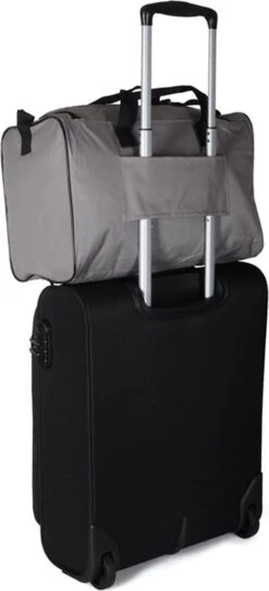 Handbagage Ryanair 40x20x25 - Met Smart Sleeve Voor Op Een Koffer - Steel Grey -Kofferland Goedkope Winkel 547x1200 4
