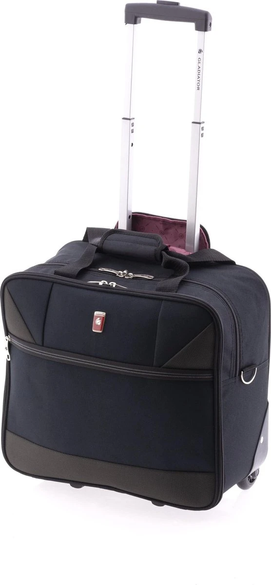 Gladiator Metro Handbagage Laptop Trolley - 14 Inch - Zwart 1 Gladiator Metro Handbagage Laptop Trolley - 14 Inch - Zwart