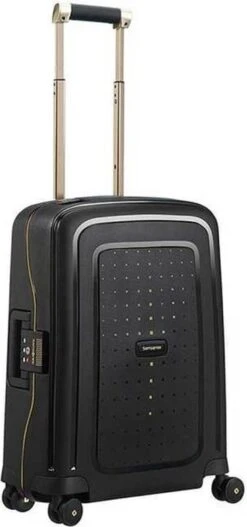 Samsonite Reiskoffer - S'Cure Dlx Spinner 55/20 (Handbagage) Black/Gold Deluscious -Kofferland Goedkope Winkel 562x1200 1